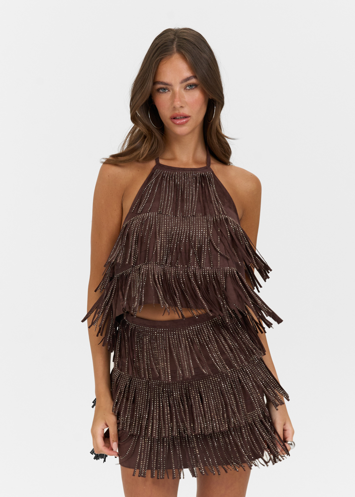 Elin top choco bruin