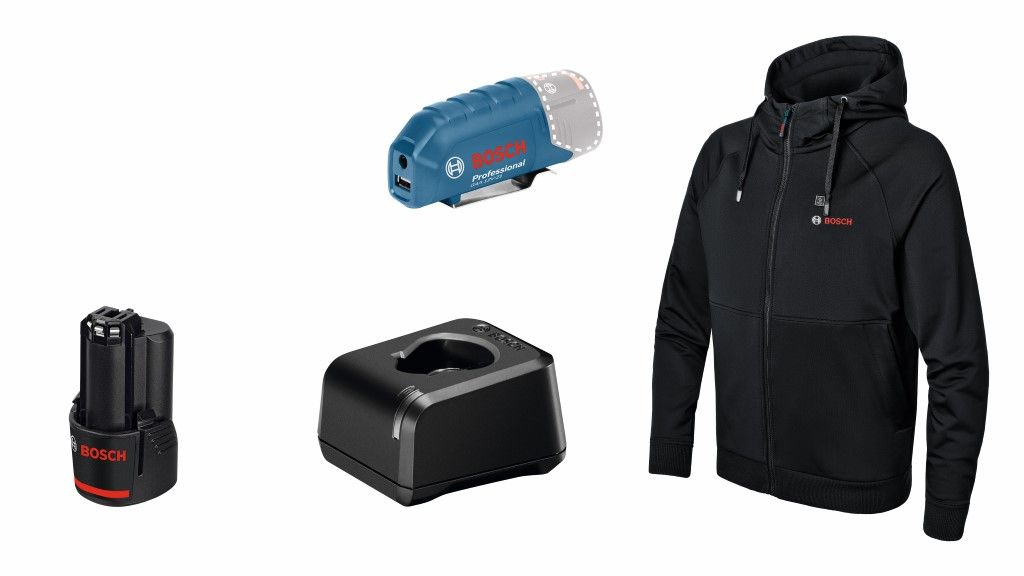 Bosch GHH 12 18V XA L Kit Accu verwarmde hoodie in Doos - 06188000GD