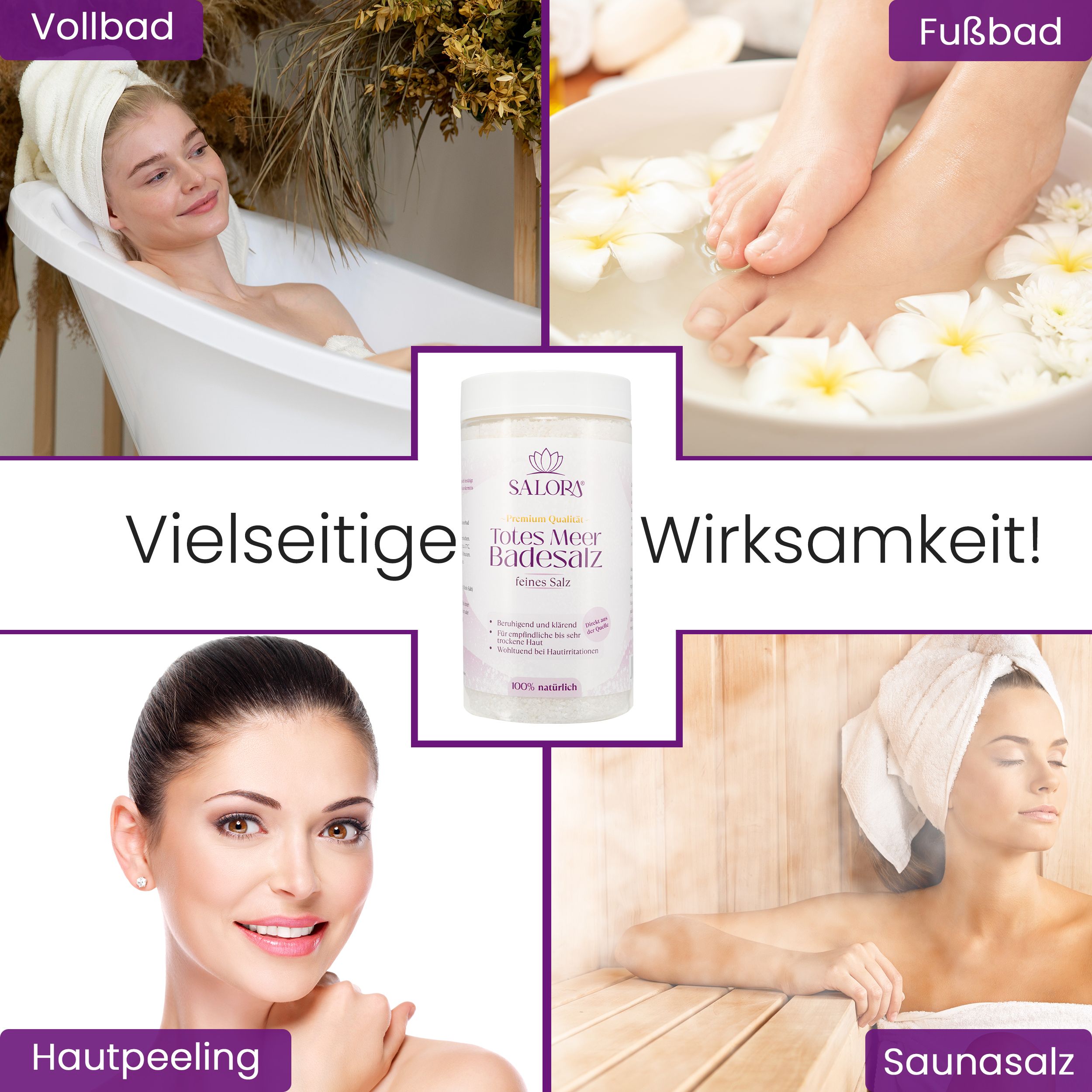 Salora ® Premium reines Totes Meer Badesalz