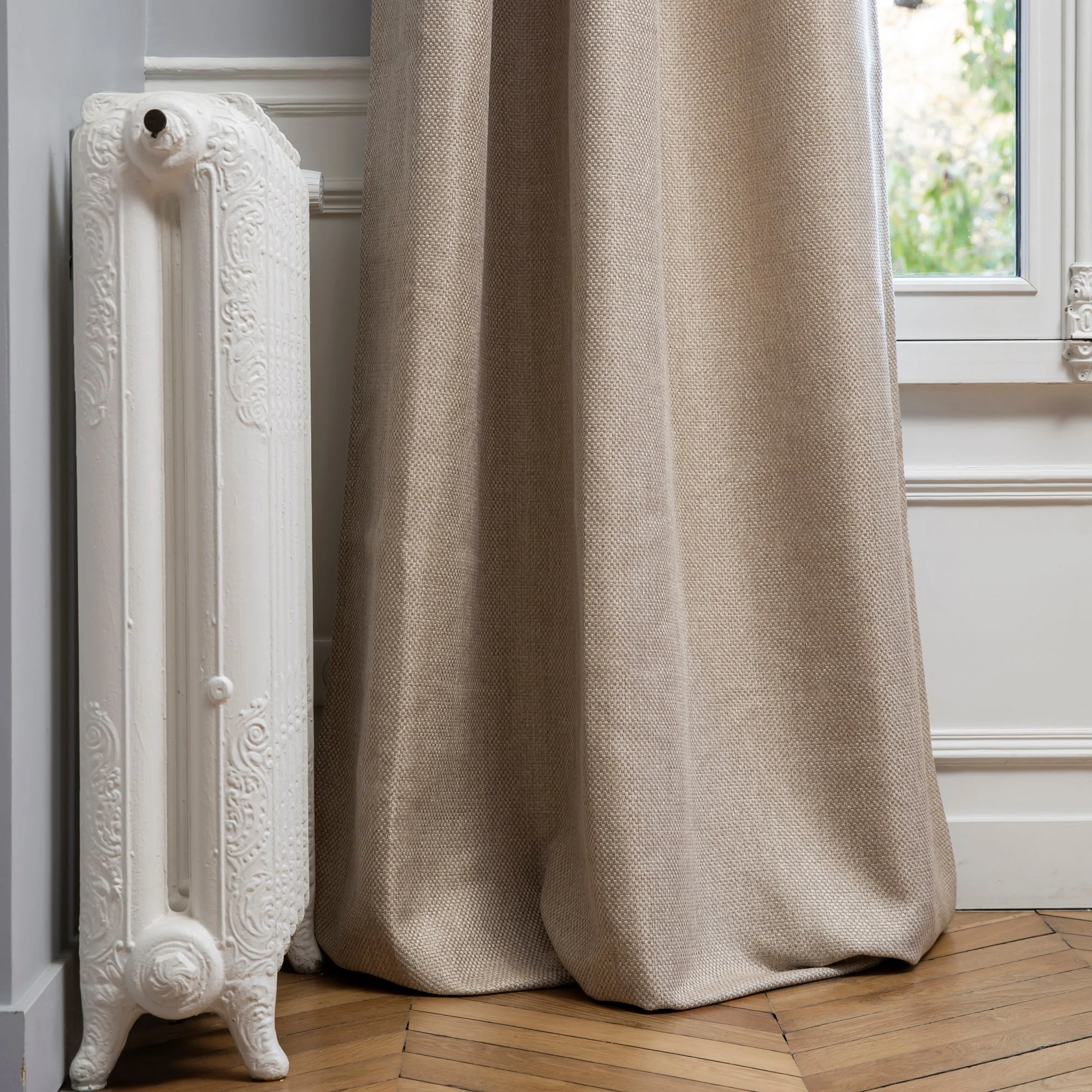 COCONUT - Rideau oeillets doublé occultant | Beige