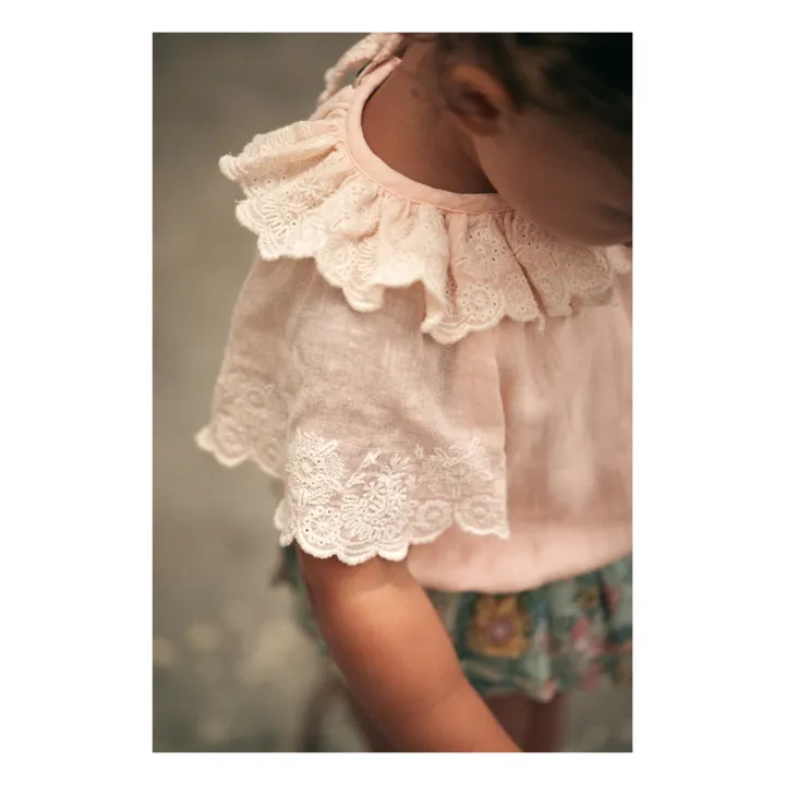 Louise Misha Blouse Coton Bio Antoinette | Rose pâle
