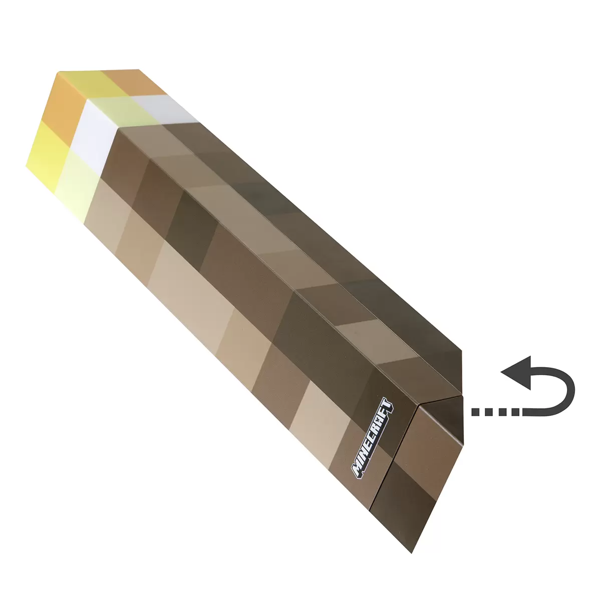 LED-Fackel mit Wandhalterung Minecraft braun,gelb
