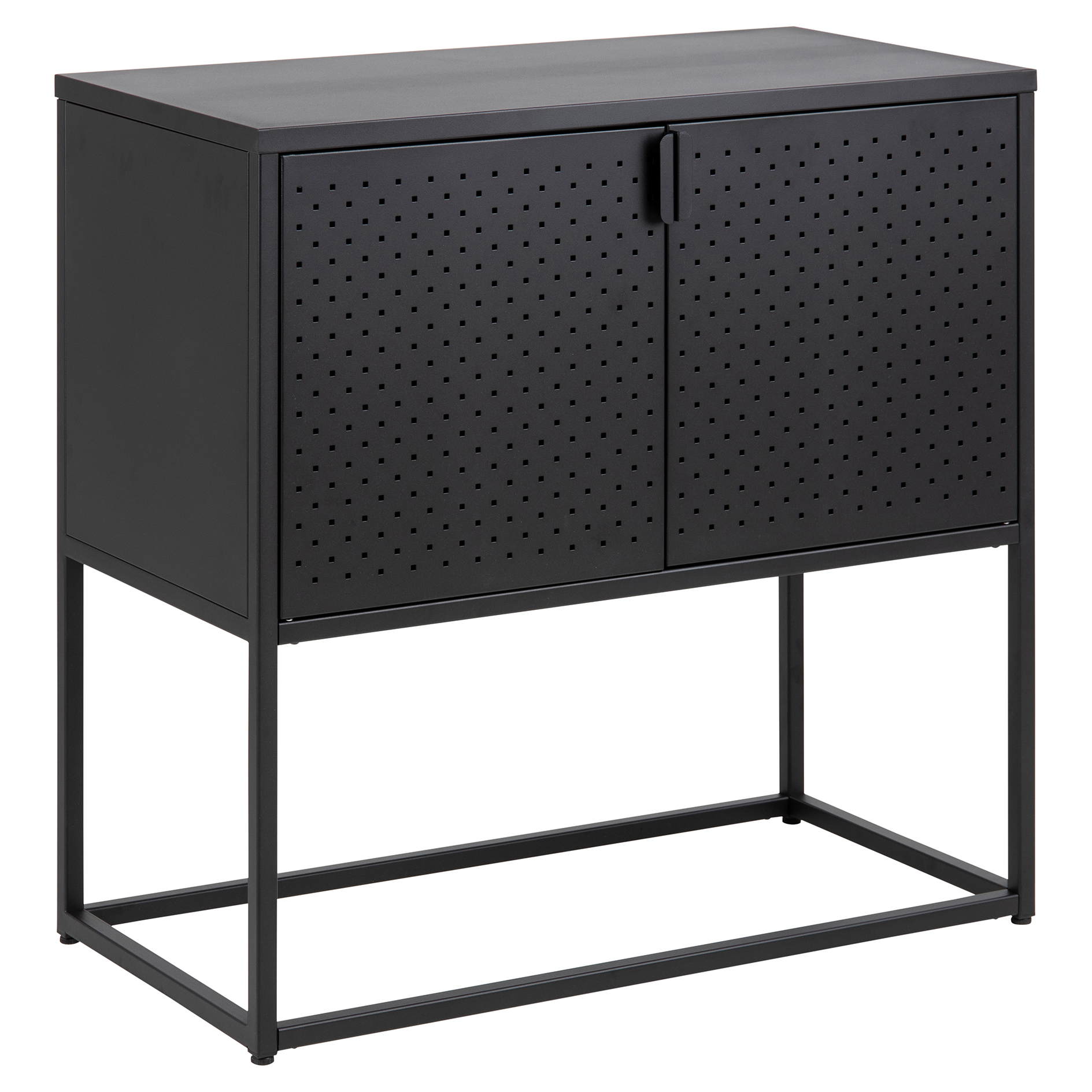 Anrichte NEWTON - schwarz matt - Stahl - 82 cm breit