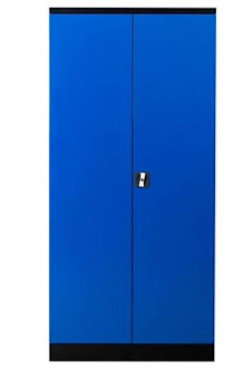 PROREGAL stalen kast Bee met 4 planken, HxBxD 195 x 92 x 42 cm, gepoedercoat plankmateriaal, zwart & blauw