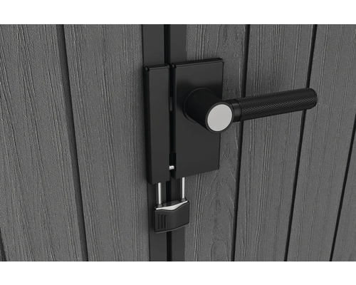 KETER Darwin 6x4 tuinhuis met dubbele deur inclusief vloer, 184,5 x 132,8 cm, grijs