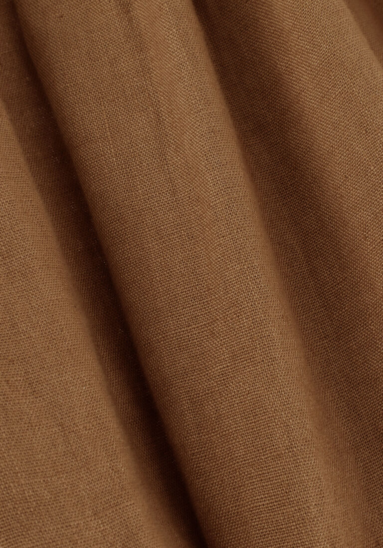BY-BAR bruine by-bar midi jurk sarah linen long dress