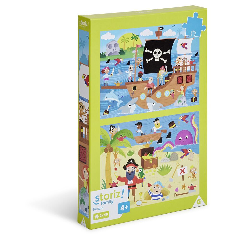 Puzzle enfant 48 pièces pirate x2