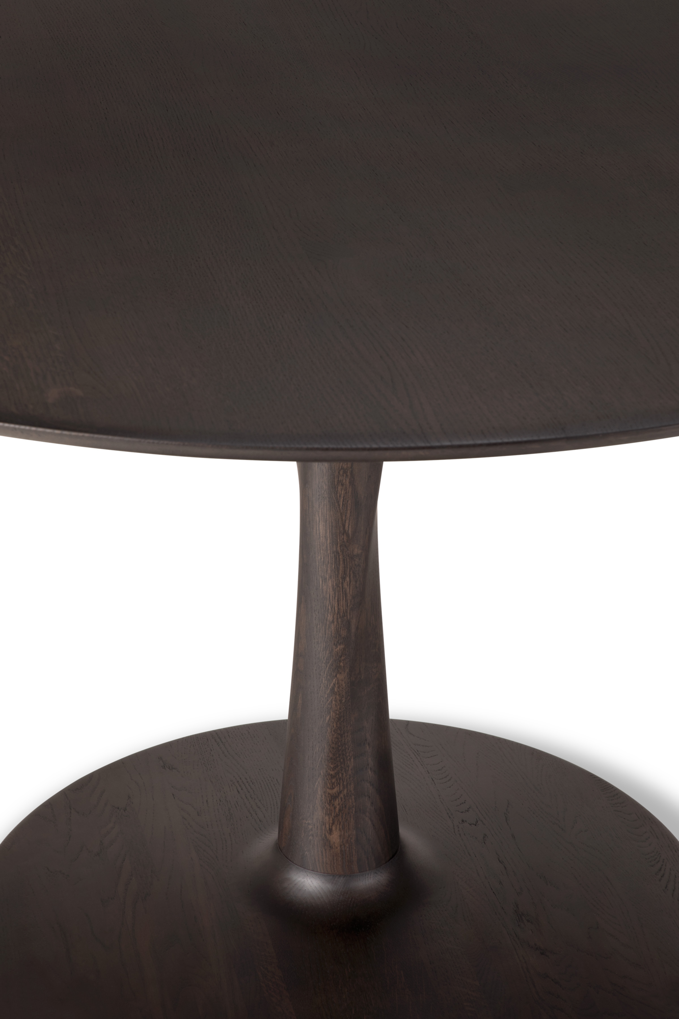 Eettafel Torsion eiken bruin Ø70 cm