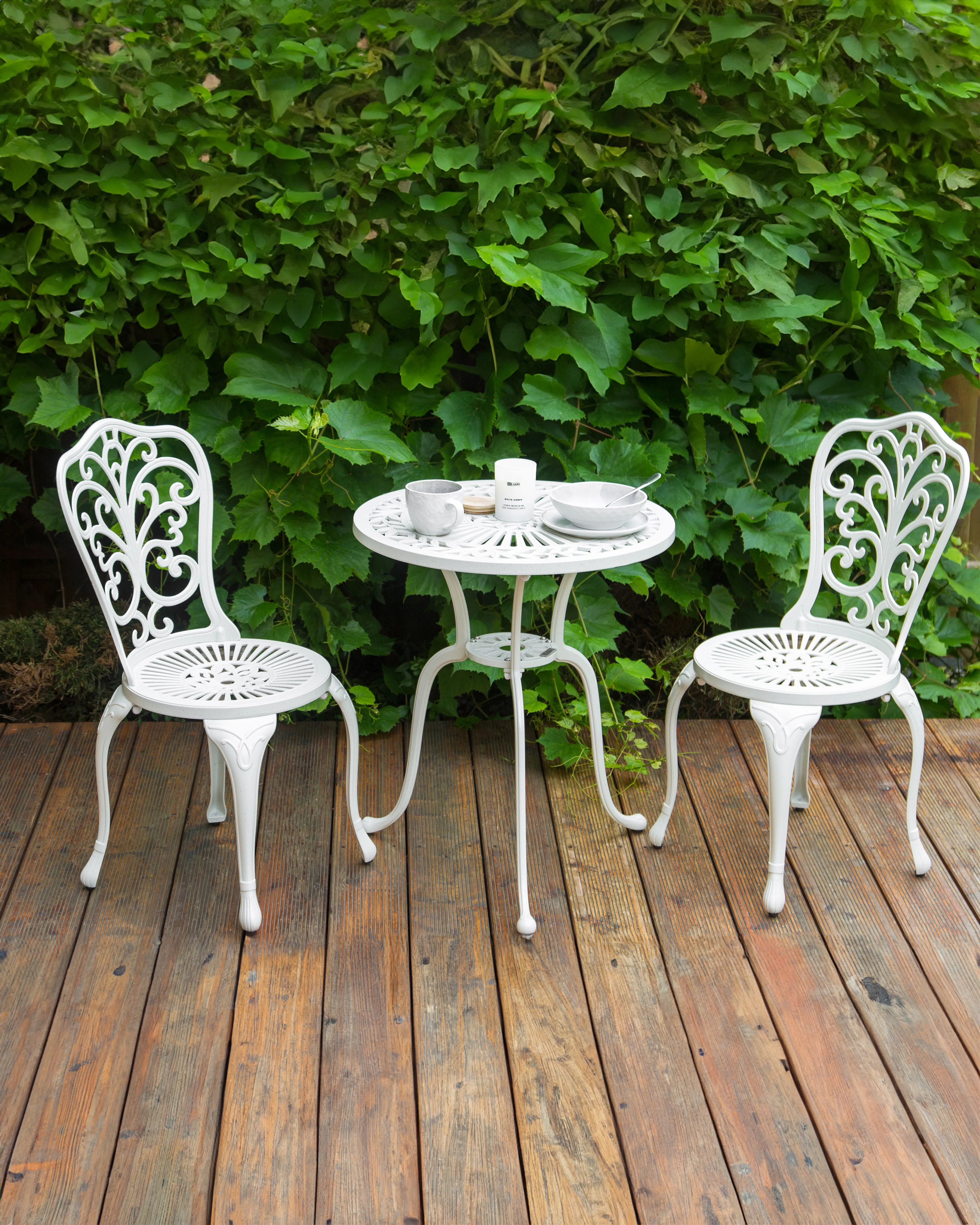 Set van 2 tuinstoelen TRIORA Metaal Gebroken wit