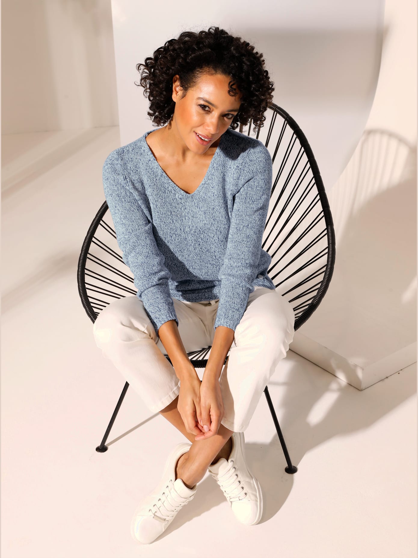 Pull en coton et lin 55% lin