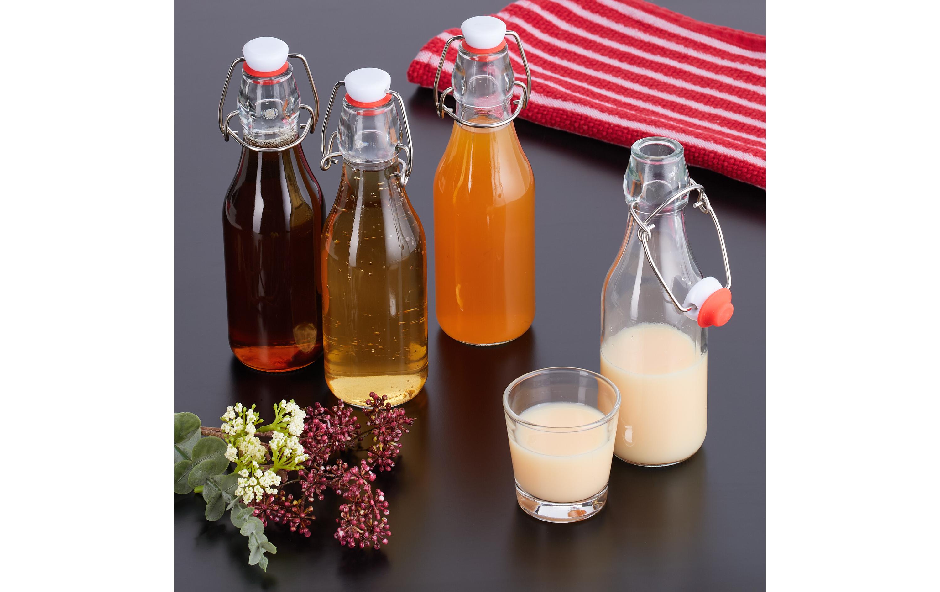 Einmachflasche mit Bügelverschluss 250 ml, 24 StückIdeal für selbstgemachte Liköre, Schnäpse und Öle