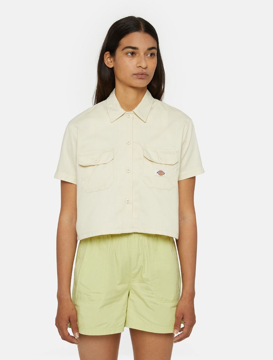 Dickies SS Cropped Work Shirt Whitecap Grey