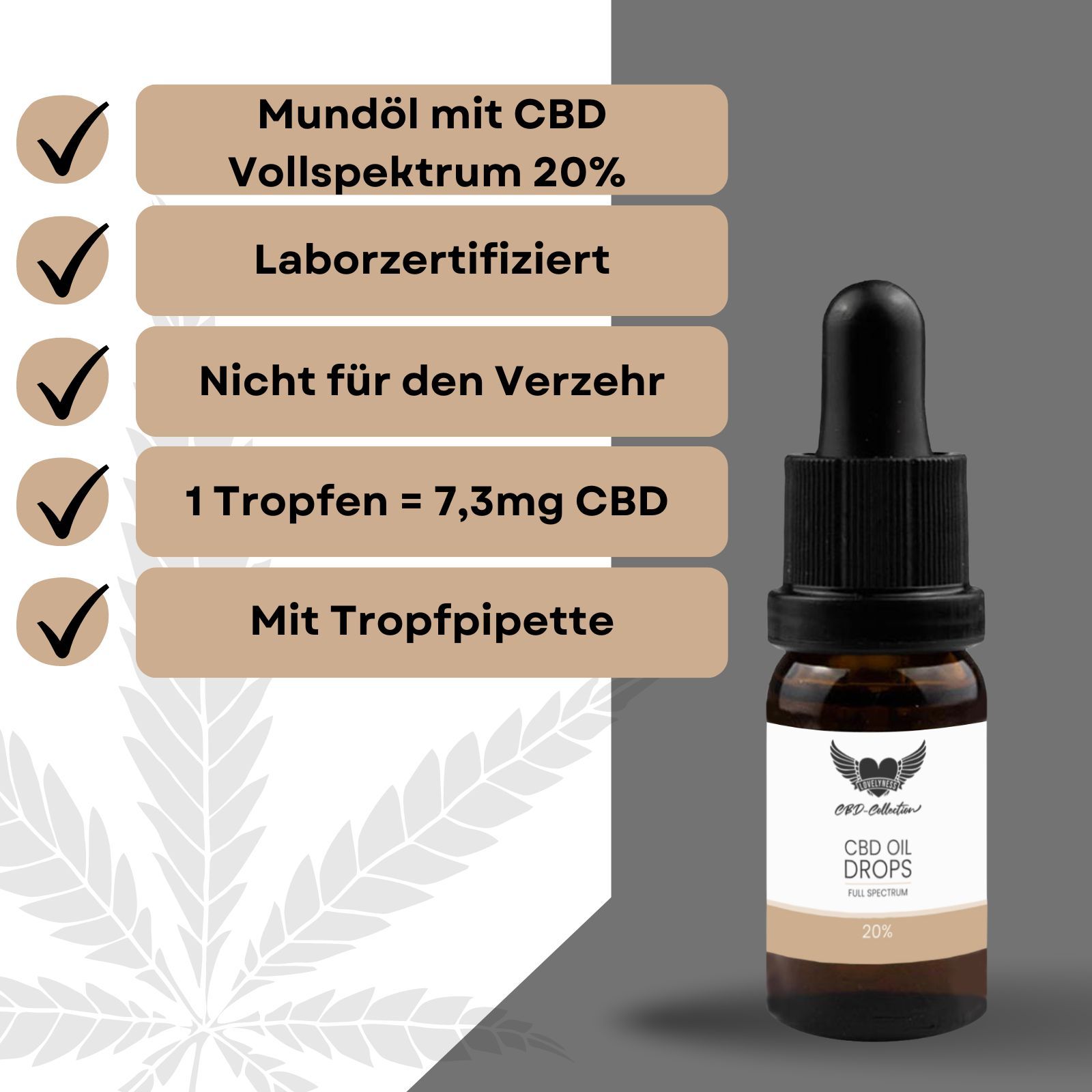 Lovelyness - CBD Mundöl 20% Vollspektrum