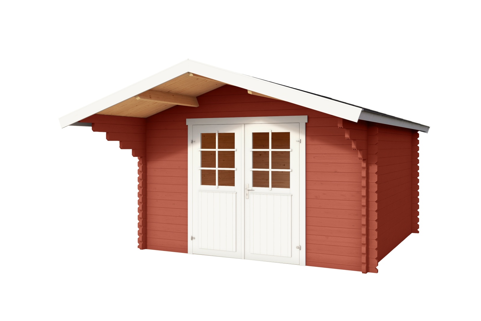 Gartenhaus VILJANDI - schwedenrot - Fichte massiv - 300x300 cm