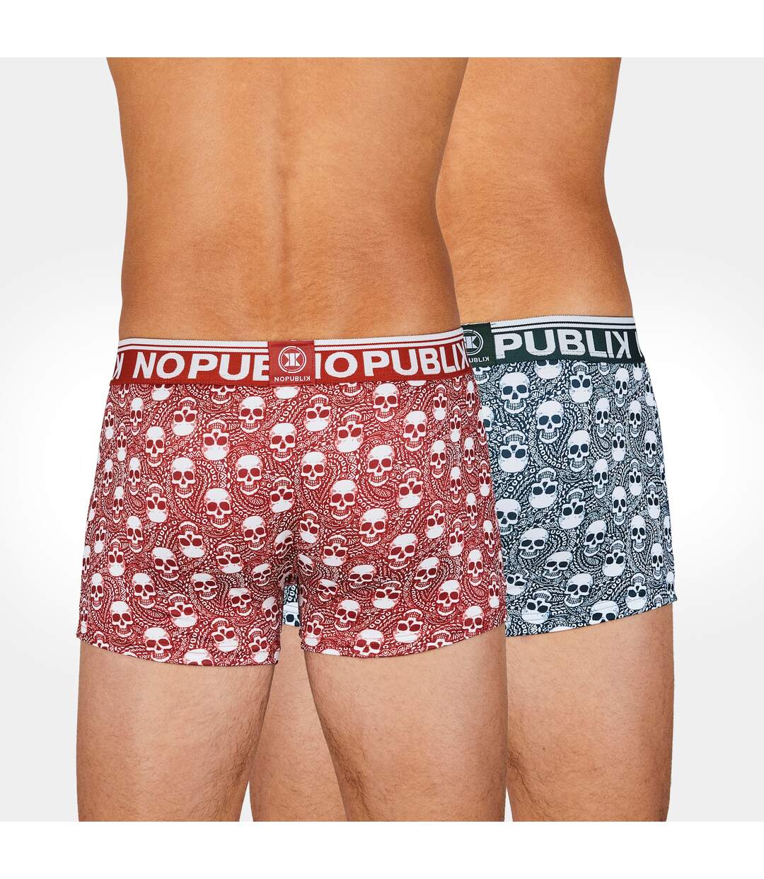 Lot de 2 boxers Skull Kashmir
