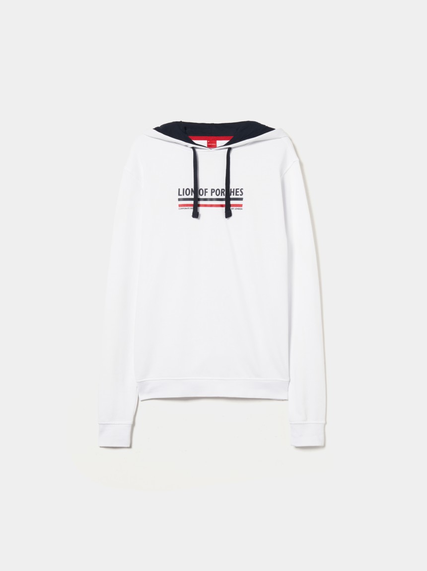 Sweatshirt de algodão com capuz