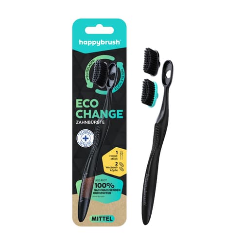 Happybrush Eco Change Zahnbürste mit Wechselkopfsystem Farbmix