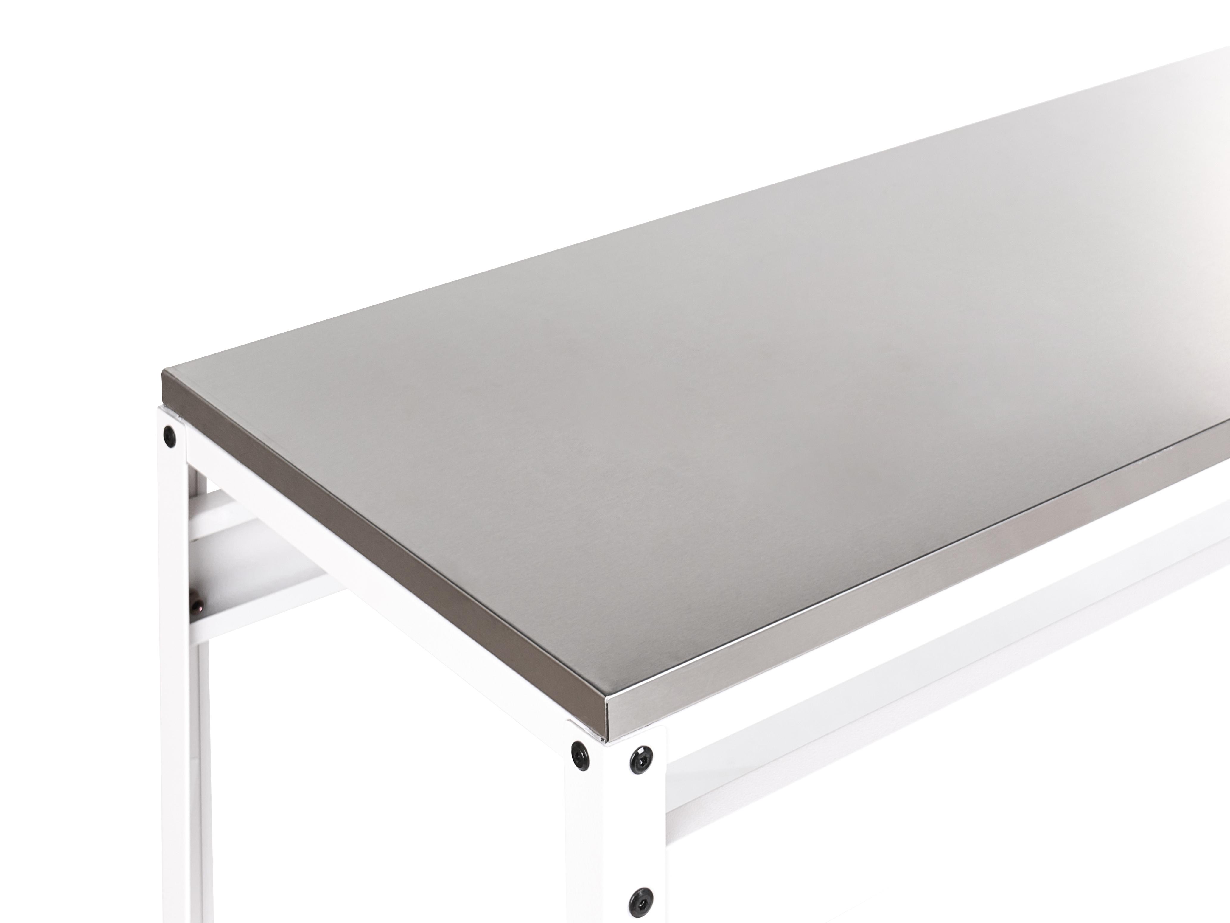 2-delige buitenkeukenset met bartafel MAENZA Metaal Wit