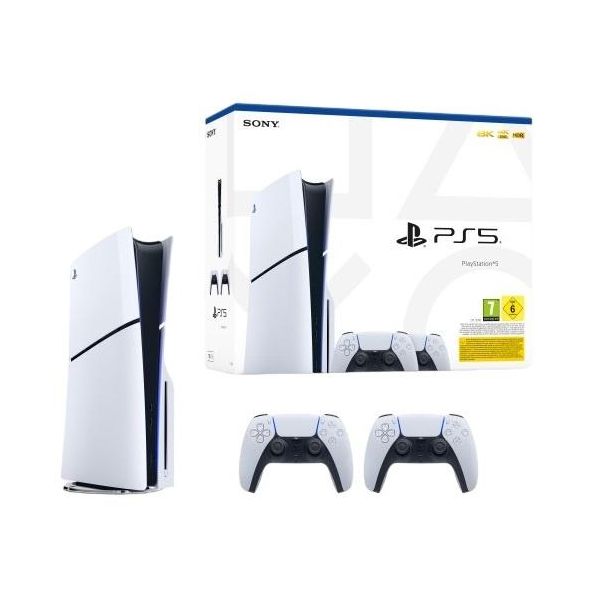 Sony PlayStation 5 Slim Standard Edition 1TB SSD   2 Comando Dualsense