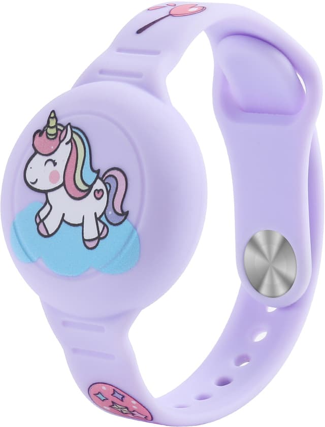 Ofkoz Kids Apple AirTag armbånd (enhjørning/lilla)