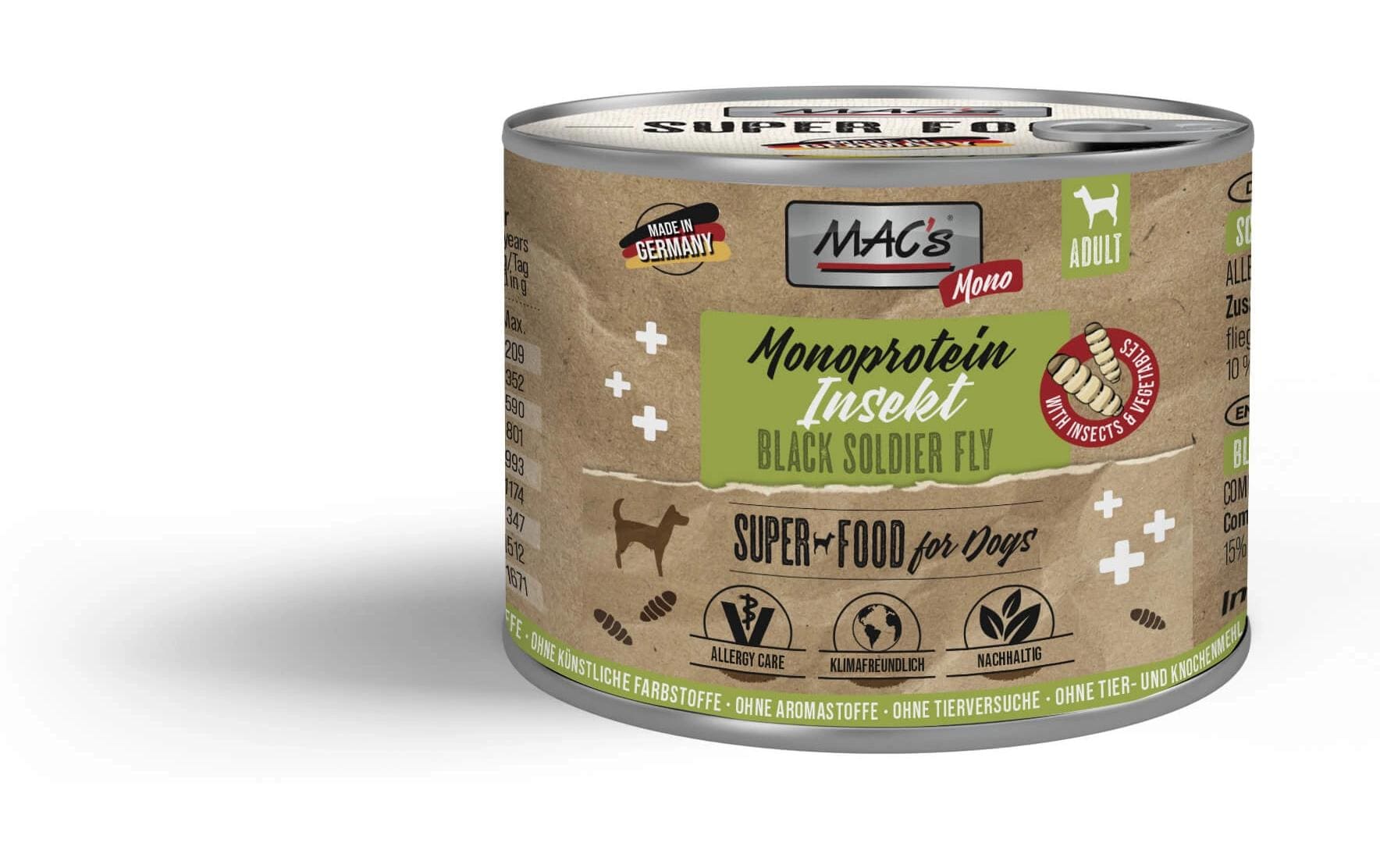 Nassfutter Mono Insekt 180 gAlleinfuttermittel für ausgewachsene Hunde