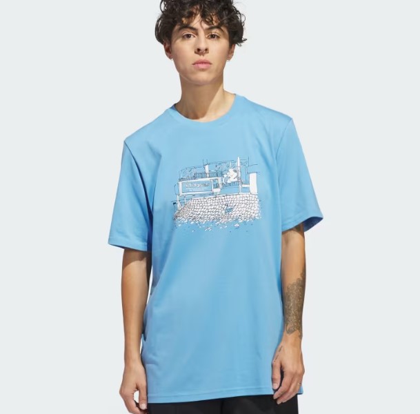 Adidas Skateboarding Henry Jones SS Tee Light Blue S
