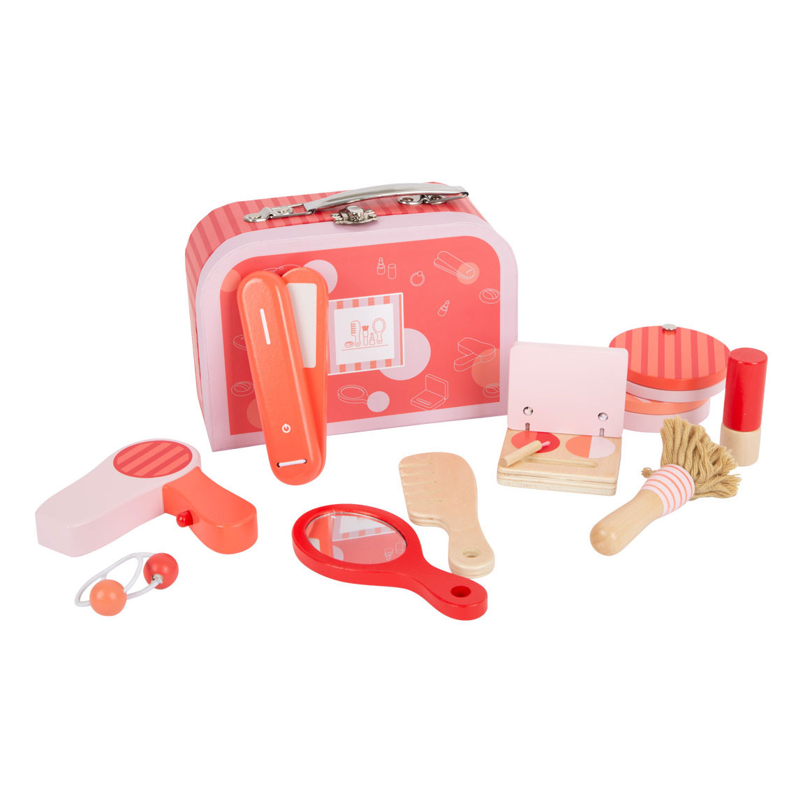 Small Foot-Houten Retro Speel Make-up in Koffer