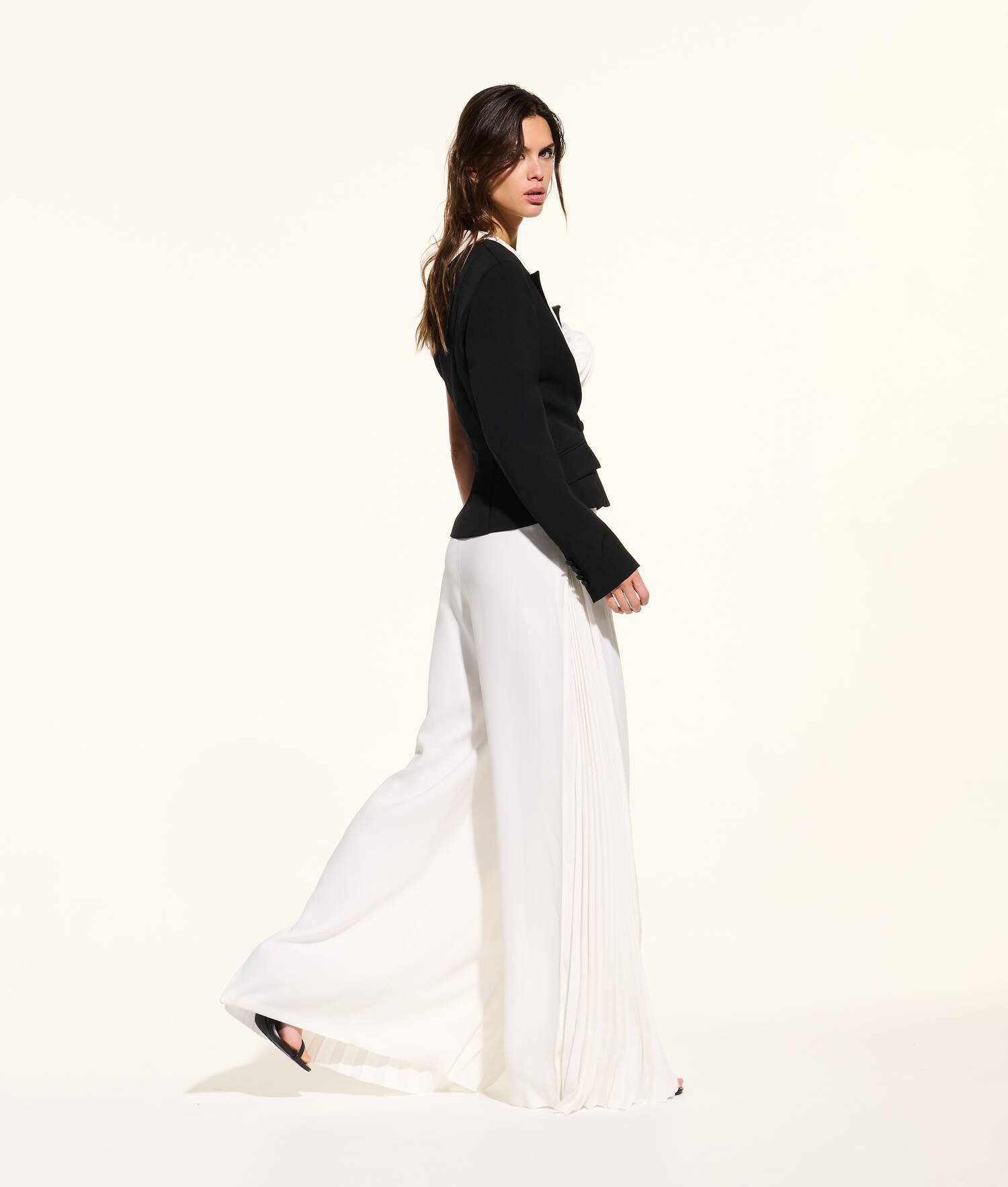 PANTALON PLISSÉ KL STUDIO - Blanc