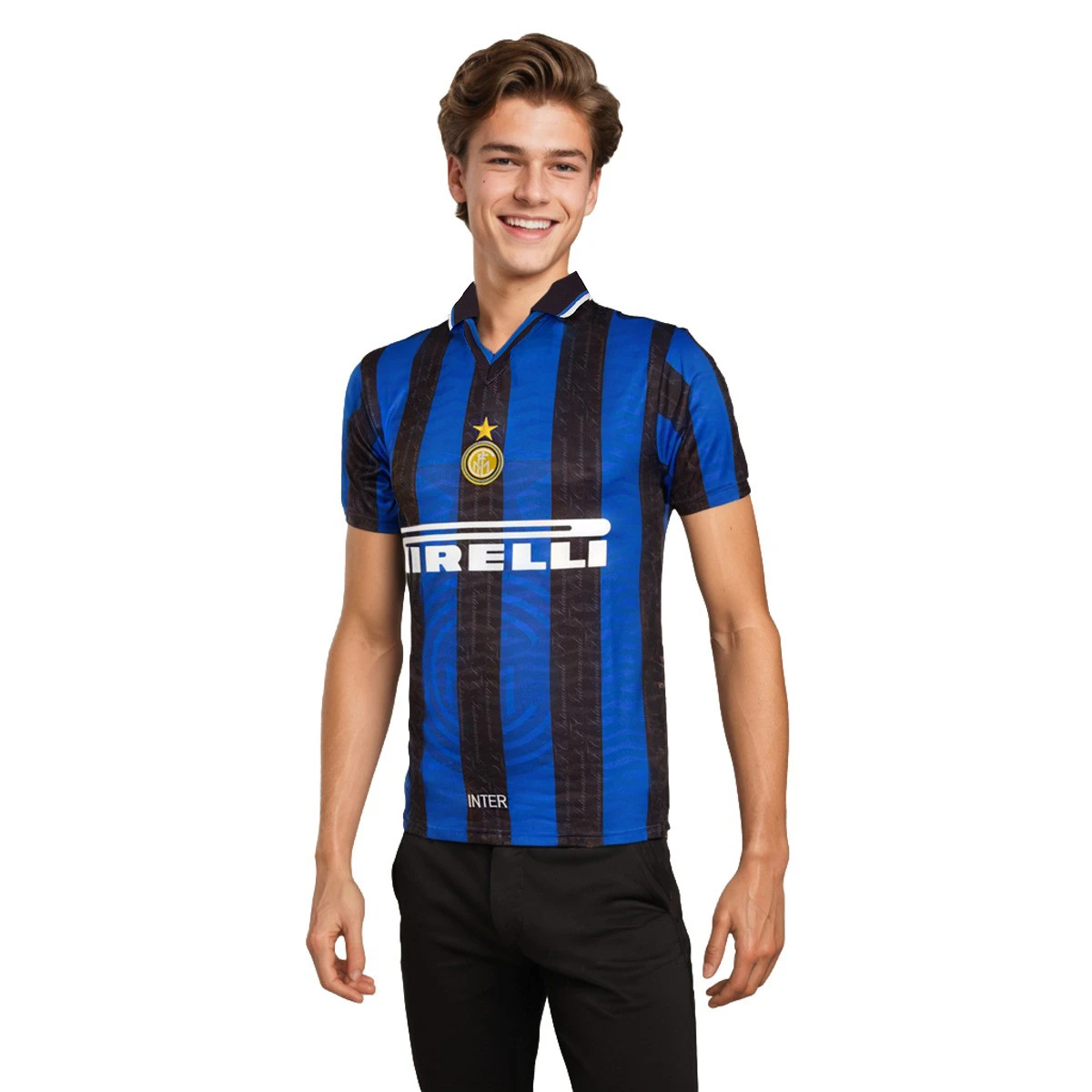 T-Shirt COPA Internazionale Milán FC Primeiro Equipamento 1997-98