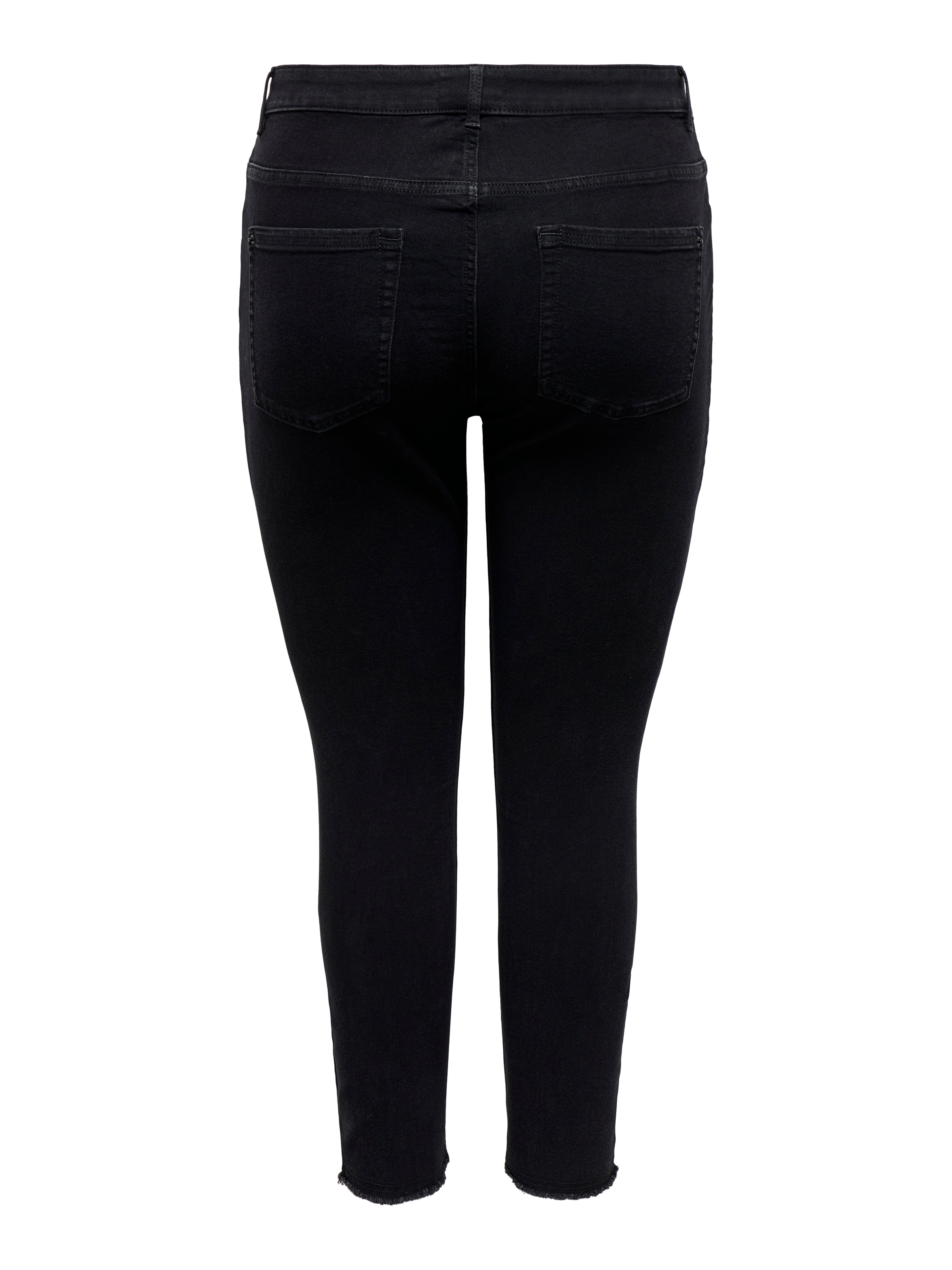 CARHUSH Mittlere Taille Skinny Fit Jeans Black Denim