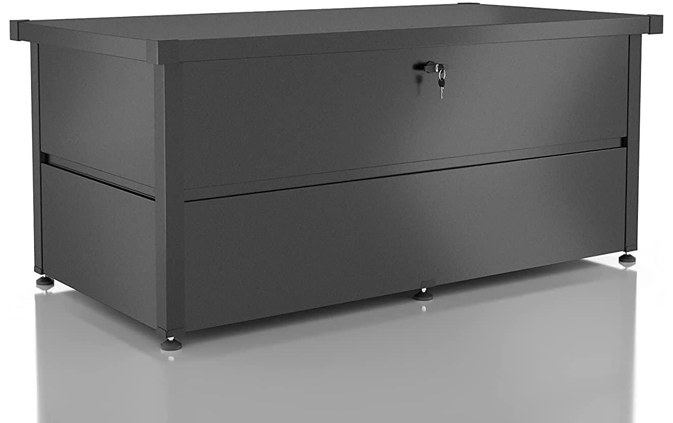 Gartenbox M mit Schloss, 165 x 85 x 73 cm, Anthrazit<br>Aufbewahrungsbox für den Garten