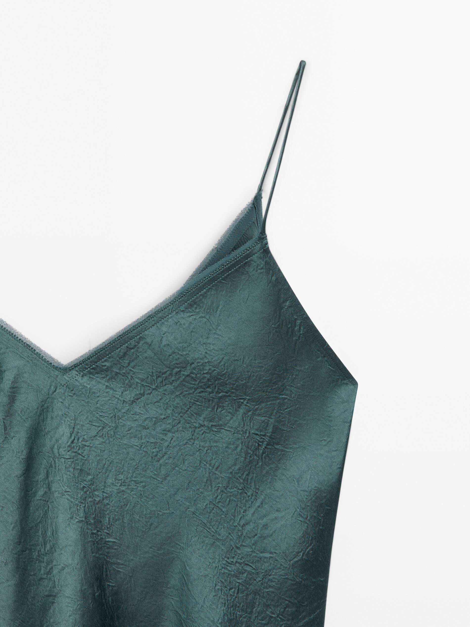Topo de linho acetinado - VERDE