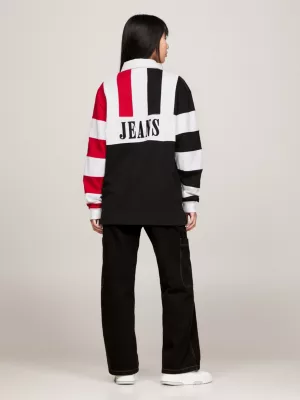Polo de rugby Tommy Remastered com listras para ambos os sexos