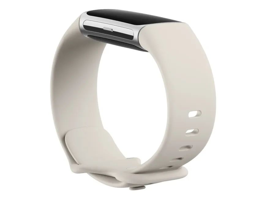 Fitbit Charge 6 - Sølvaluminium - aktivitetssporer med uendelighedsbånd - silikone - porcelæn - Bluetooth, NFC