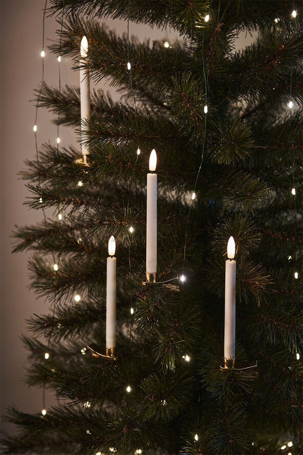 Sirius Sille Juletræslys 10 styk sæt, Hvid White