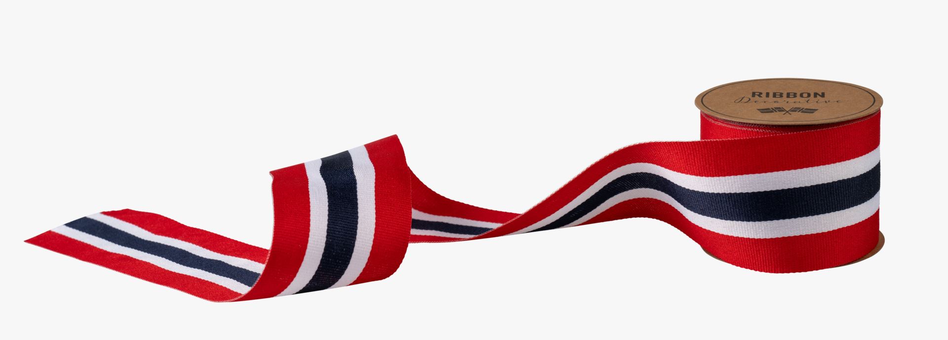 Dekorbånd multi rød - 1,5cm x 3m