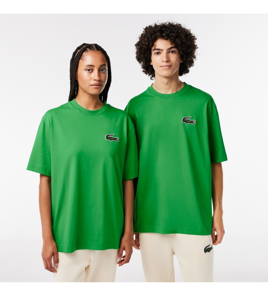 Camiseta verde Lacoste de corte folgado