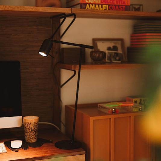 One bureaulamp LED oplaadbaar Smokey Black