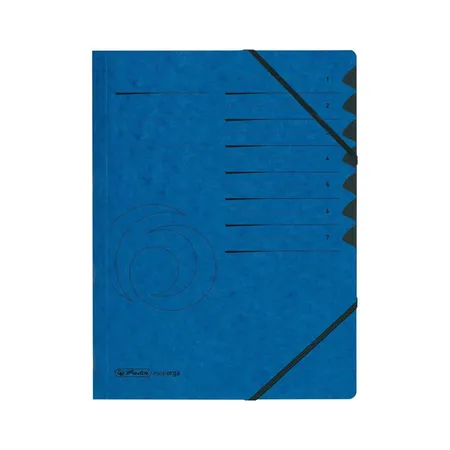 Herlitz Ordnungsmappe 1-7 blau Pappe