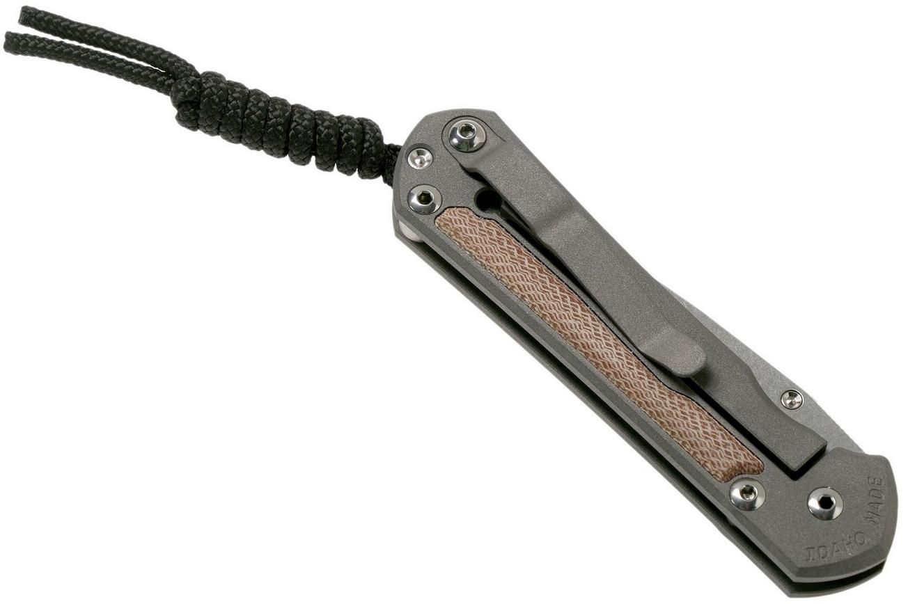 Chris Reeve Sebenza 31 Small Natural Micarta inlay S31-1213 linkshandig zakmes