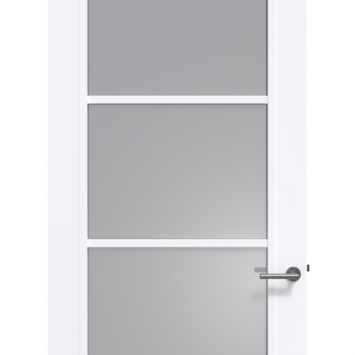 Arne & Bodil binnendeur ABD524 rook glas - extra wit afgelakt - glaslat extra wit