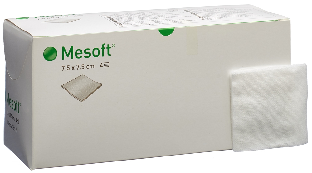 MESOFT Kompressen<br>75 × 2 Stück, 7.5x7.5cm, steril