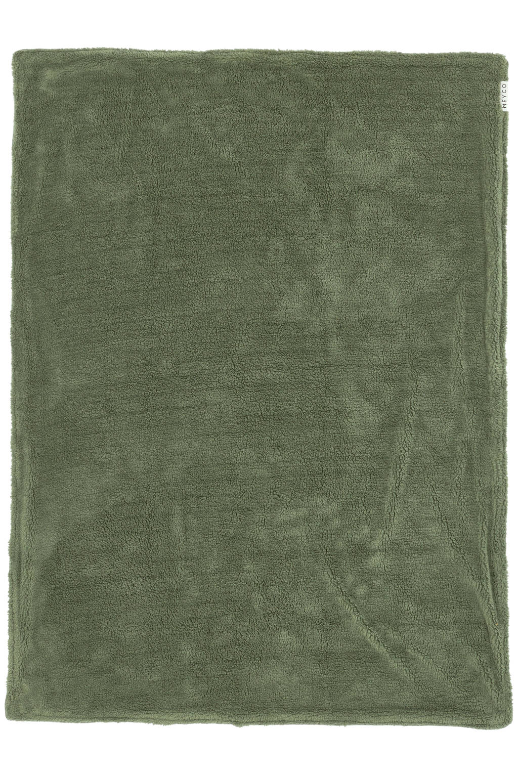 reversible baby ledikantdeken Mini Knots Teddy 100x150 cm Forest Green