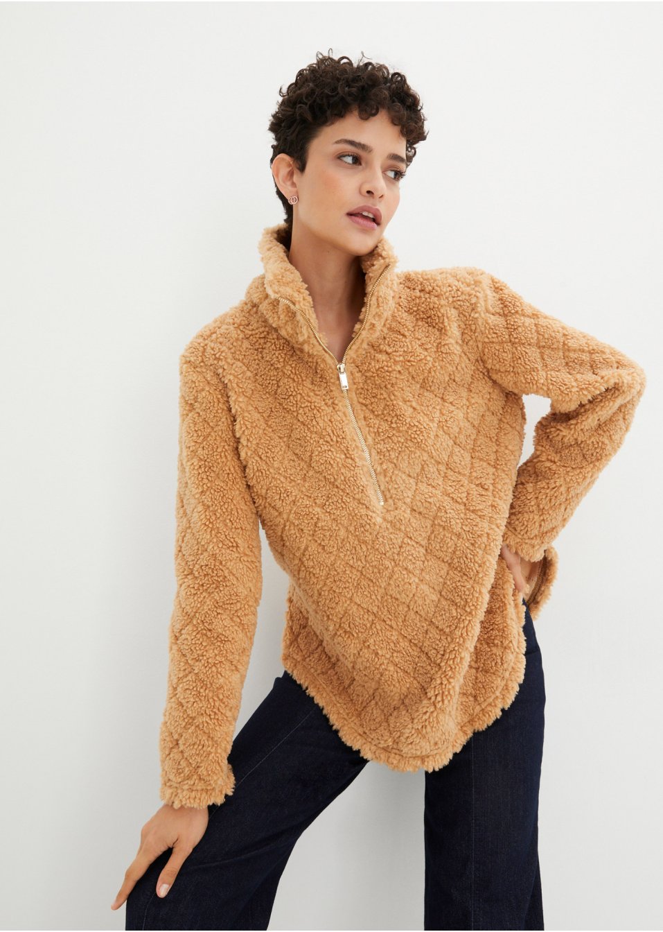 Pull en maille peluche