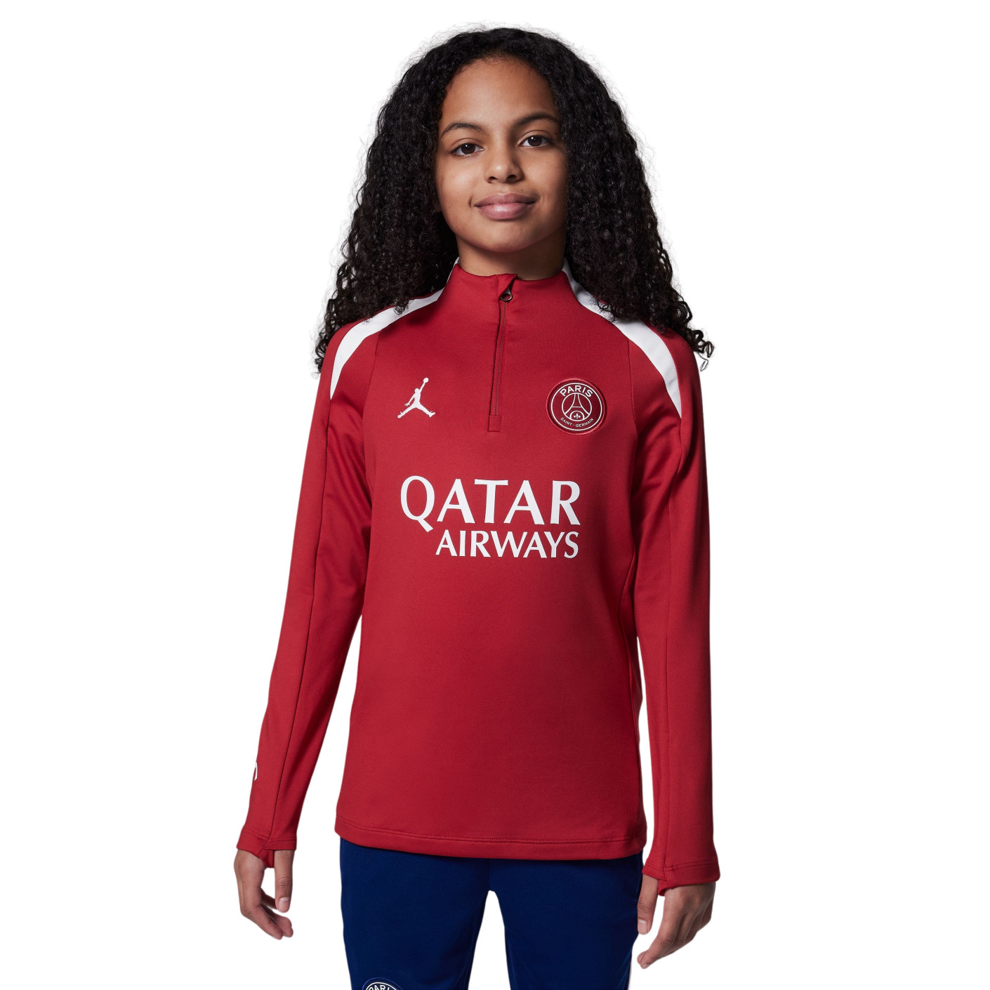 Nike Paris Saint-Germain x Jordan Strike Trainingspak 1/4-Zip 2024-2025 Kids Rood Blauw Wit