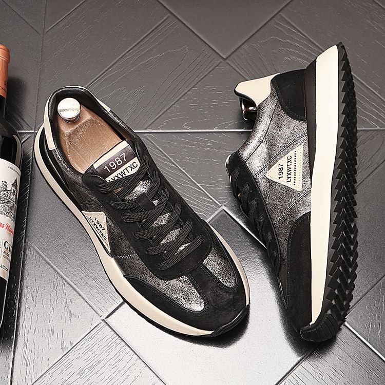 Mr Ozera - Nummering Color Block Platform Sneakers