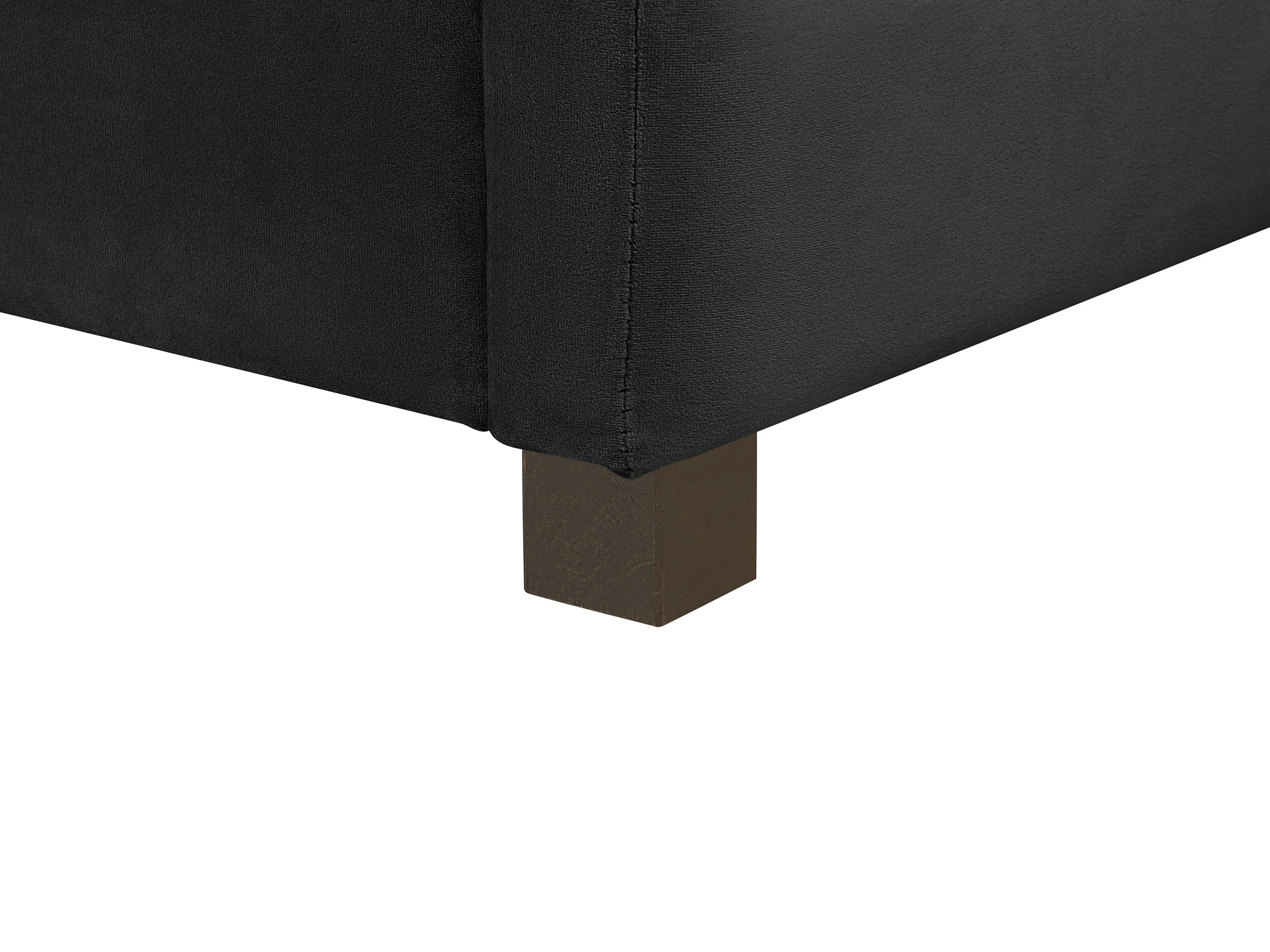 Bedbank met opbergruimte Fluweel MARRAY 90 x 200 cm Zwart