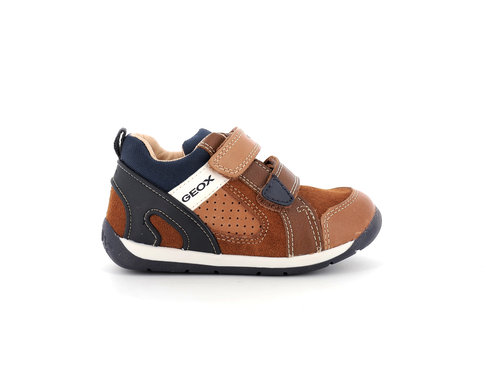 Geox-B EACH BOY-B160BB Cuir Multi-Marron