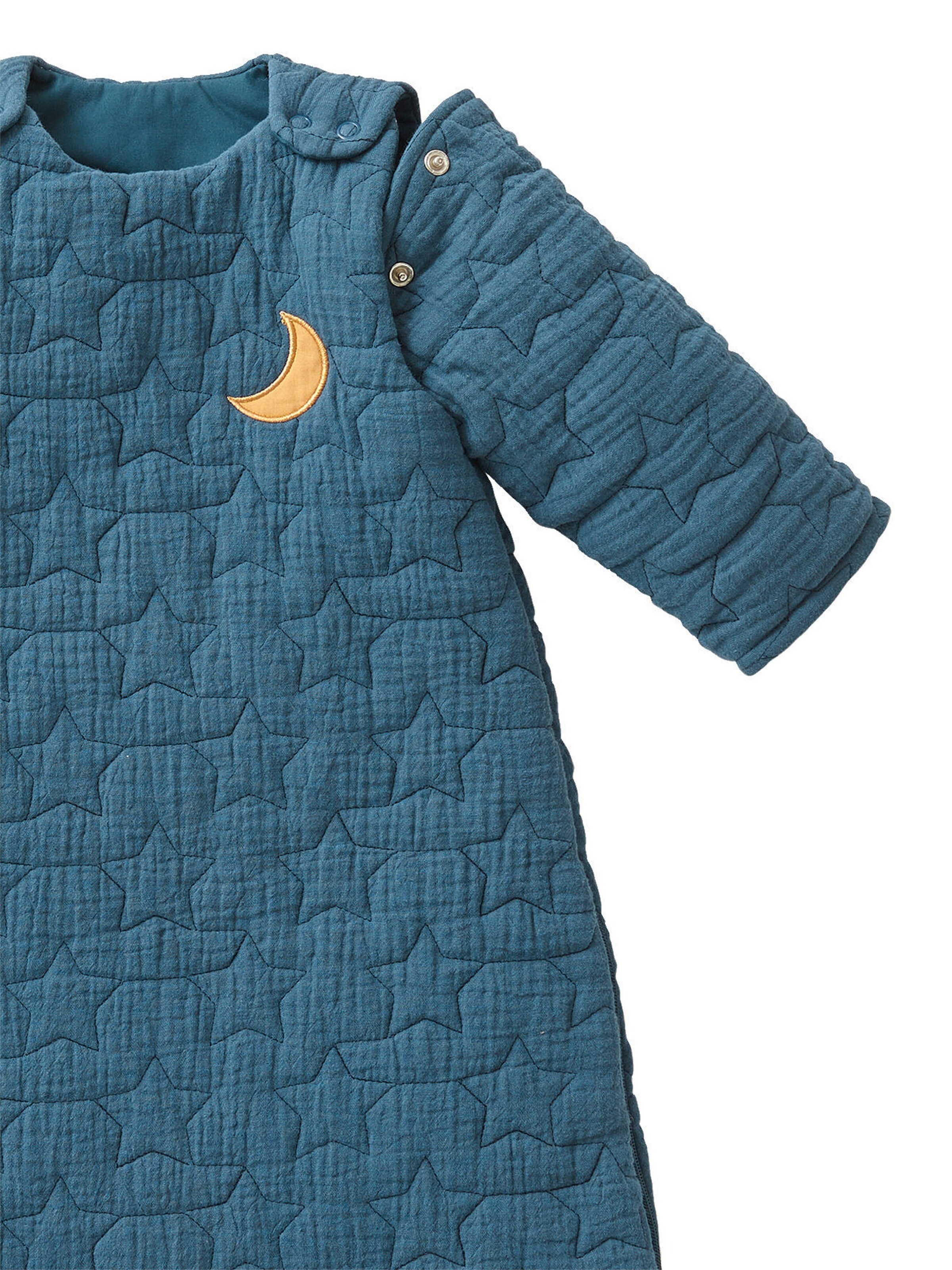 Vertbaudet Bio-Kollektion: Baby Winterschlafsack aus Musselin TRAUMNÄCHTE, Ärmel abnehmbar marine