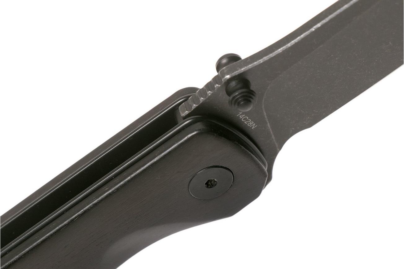 QSP Knife Hawk QS131-P2 Ebony Wood, Blackwashed, zakmes